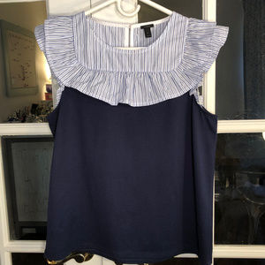 J. Crew Ruffle Sleeveless Top